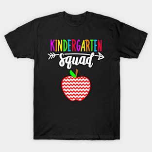 Kindergarten Squad Apple Back To School Teachers T-Shirt